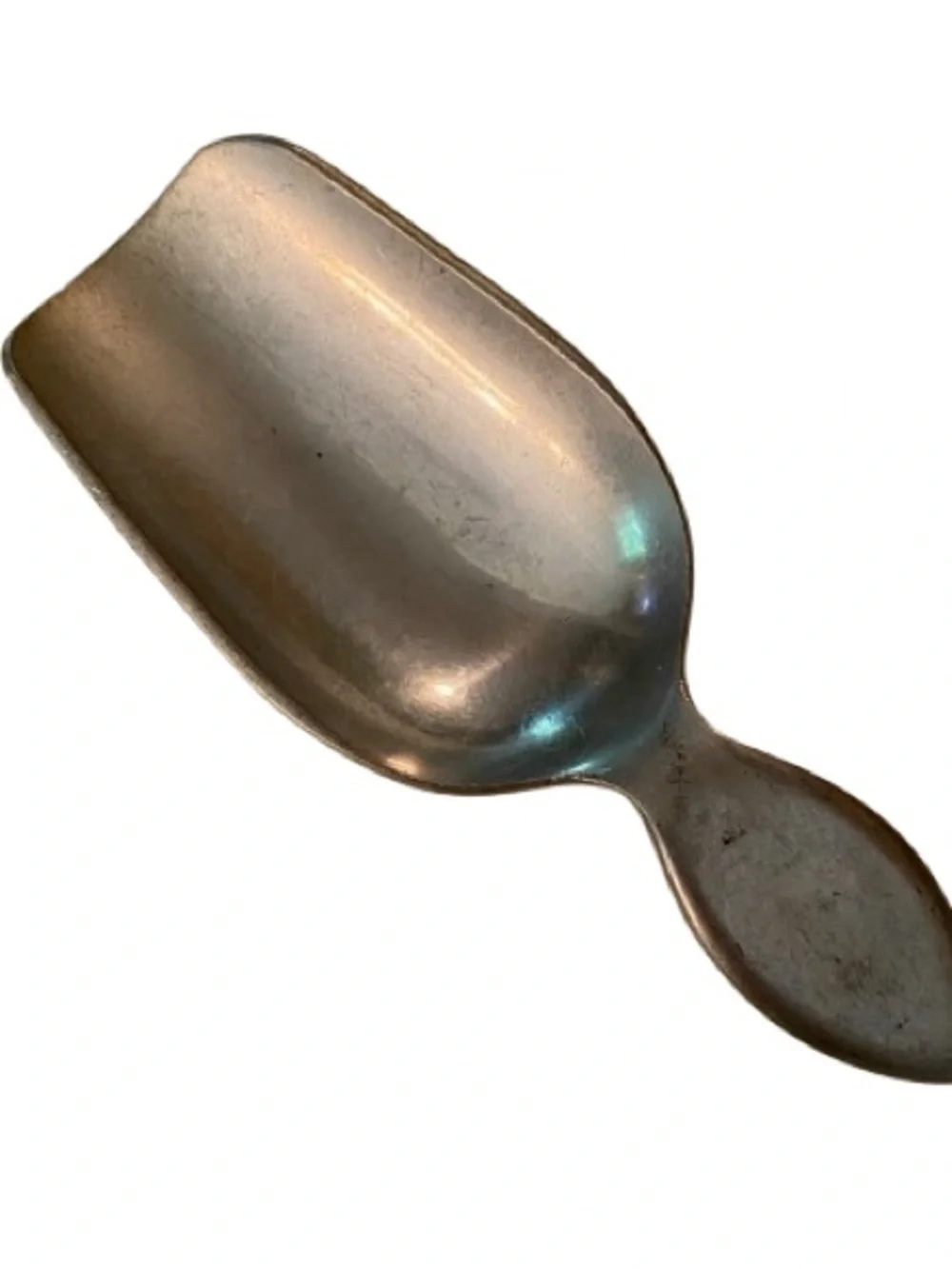 Vintage Stieff Pewter Colonial Williamsburg Restoration Scoop 4.75” Coffee Tea